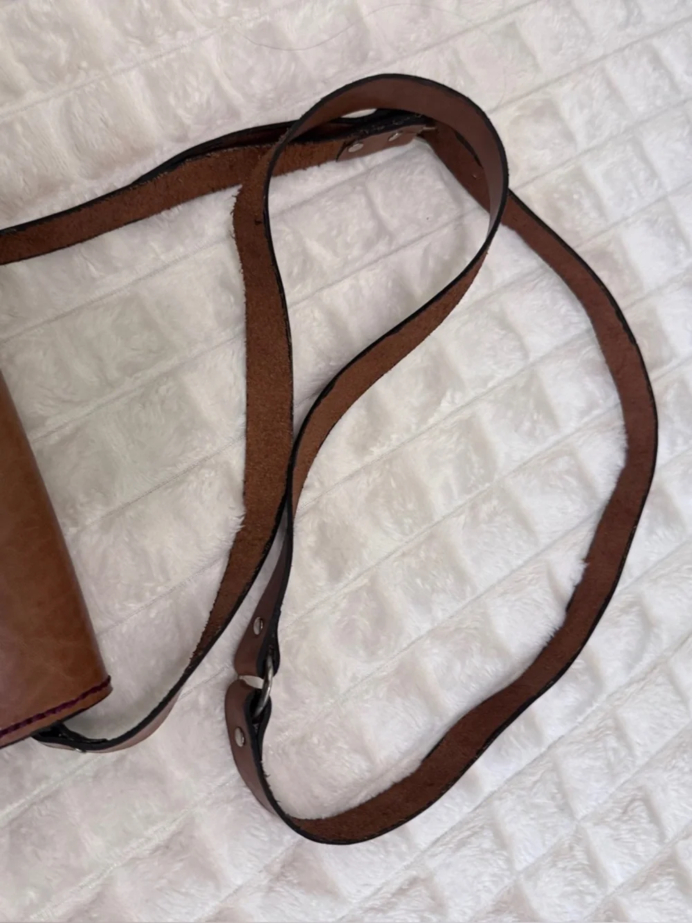 Handmade Brown Leather Crossbody Bag Handbag Adjustable Strap Western Bohemian
